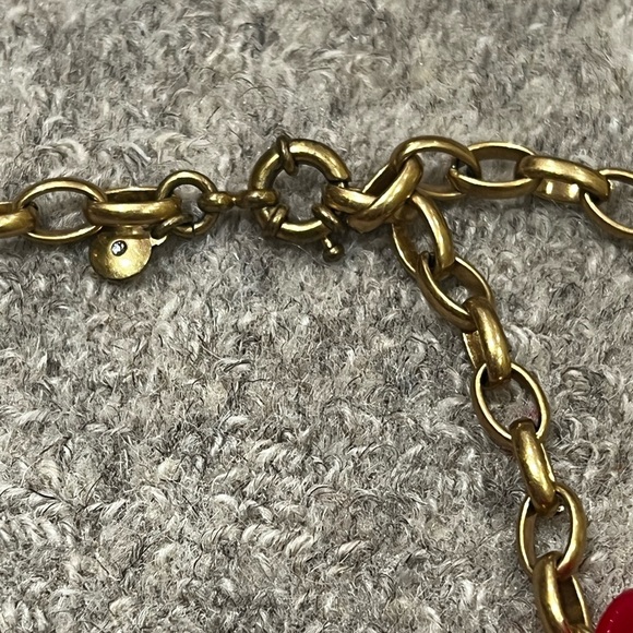 JCREW red flower necklace - Picture 4 of 9